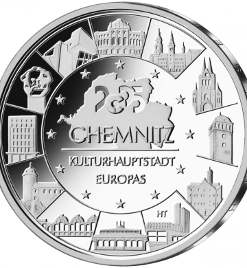 20€ Münze zum Gedenk Chemnitz Kulturhauptstadt Europas 2025
