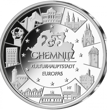 20€ Münze zum Gedenk Chemnitz Kulturhauptstadt Europas 2025